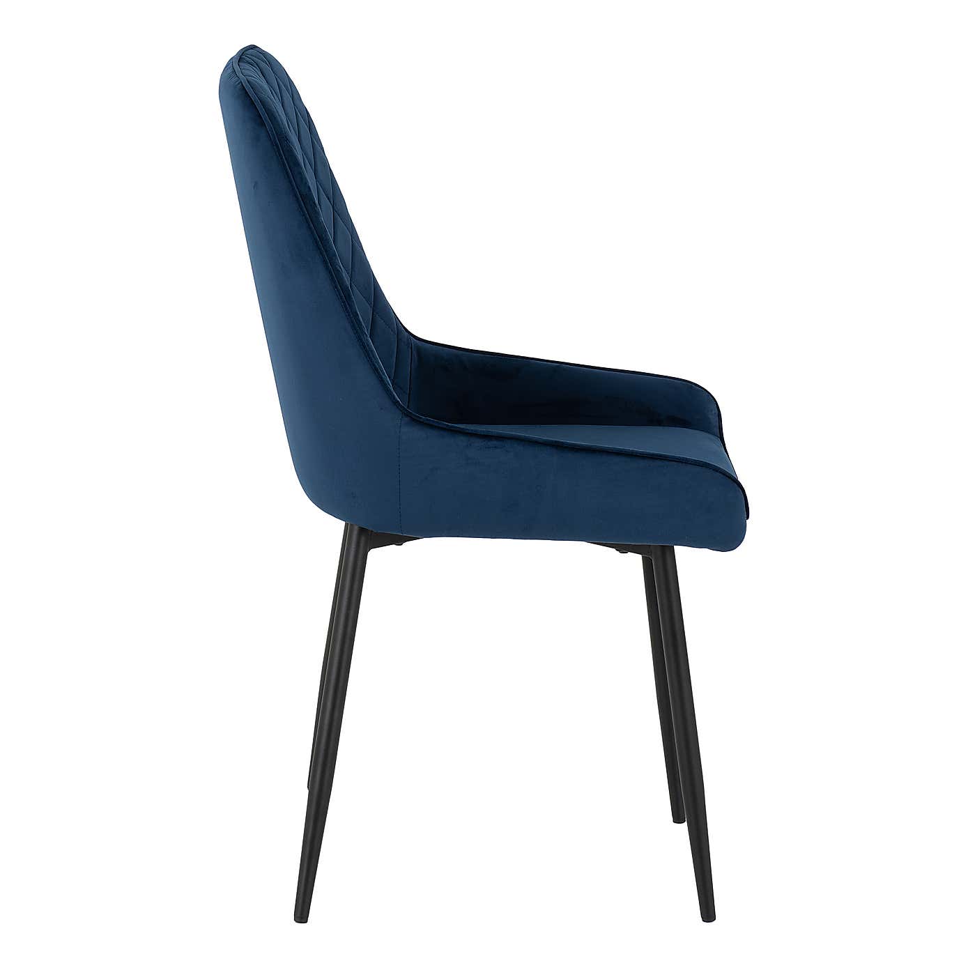 Avery Set of 2 Dining Chairs Blue Velvet