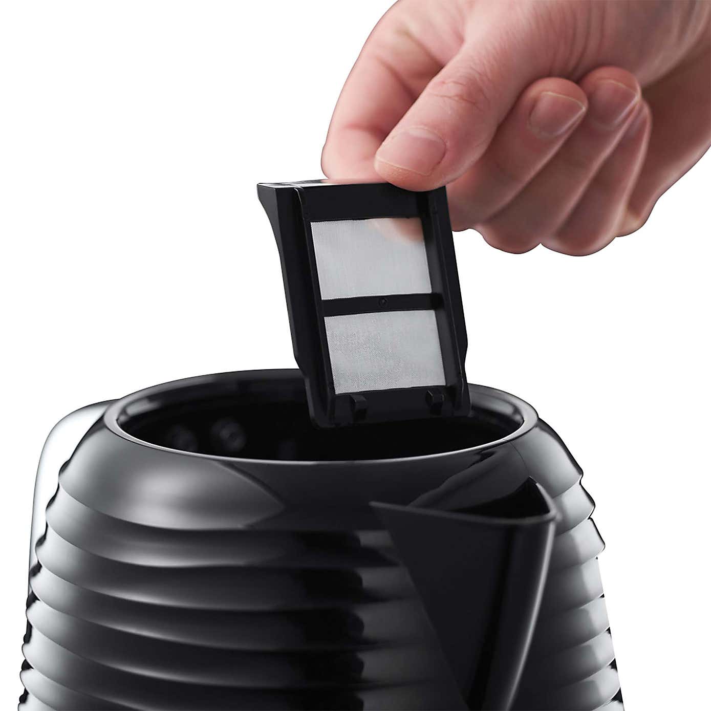 Russell Hobbs Inspire Black Kettle & 4 Slice Toaster