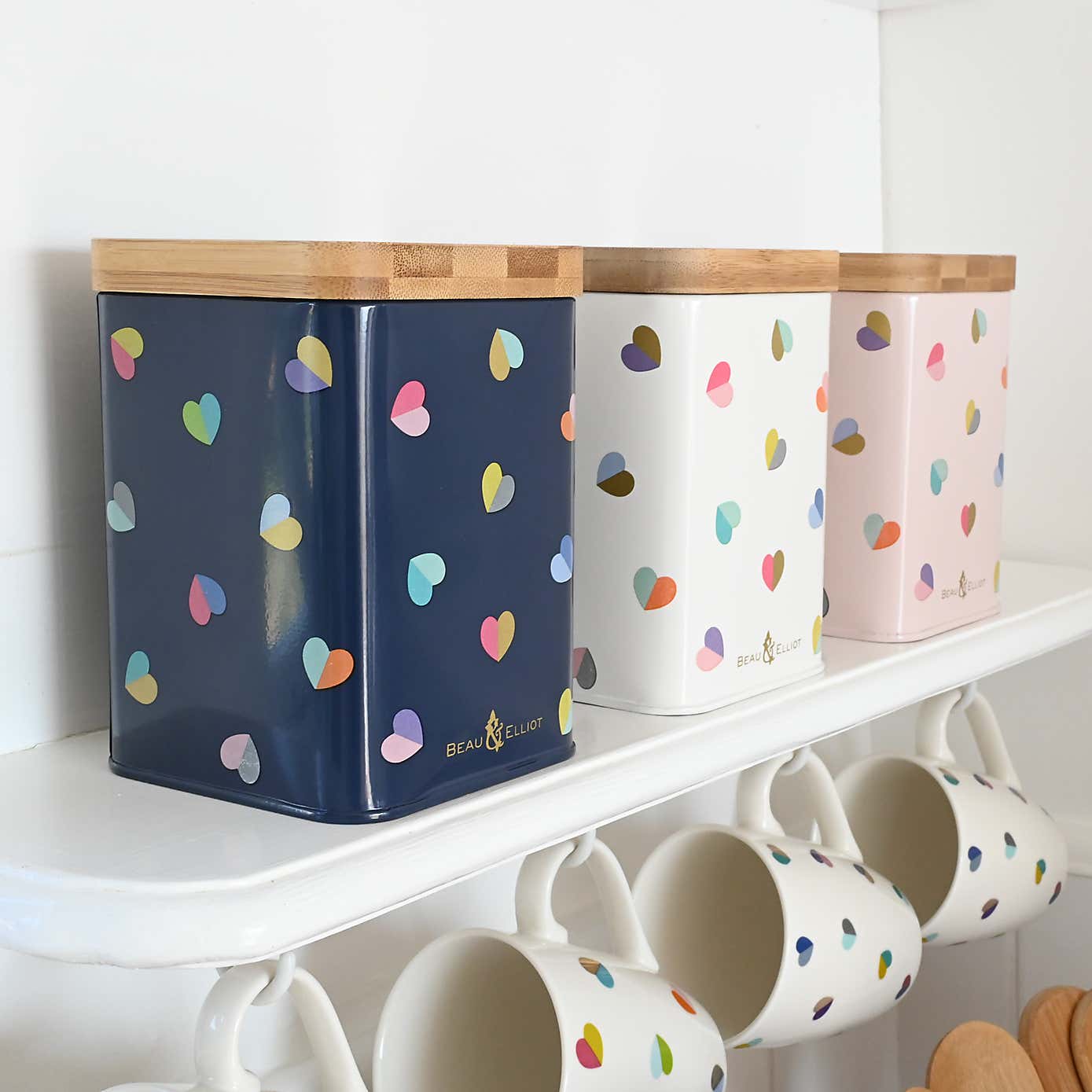 Mini Confetti Storage Tin with Bamboo Lid