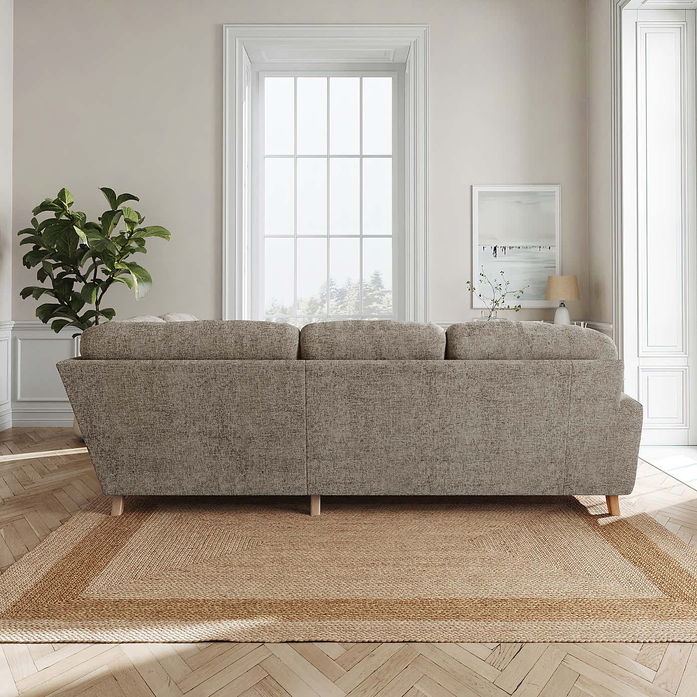 Martha Chunky Chenille Full Corner Sofa