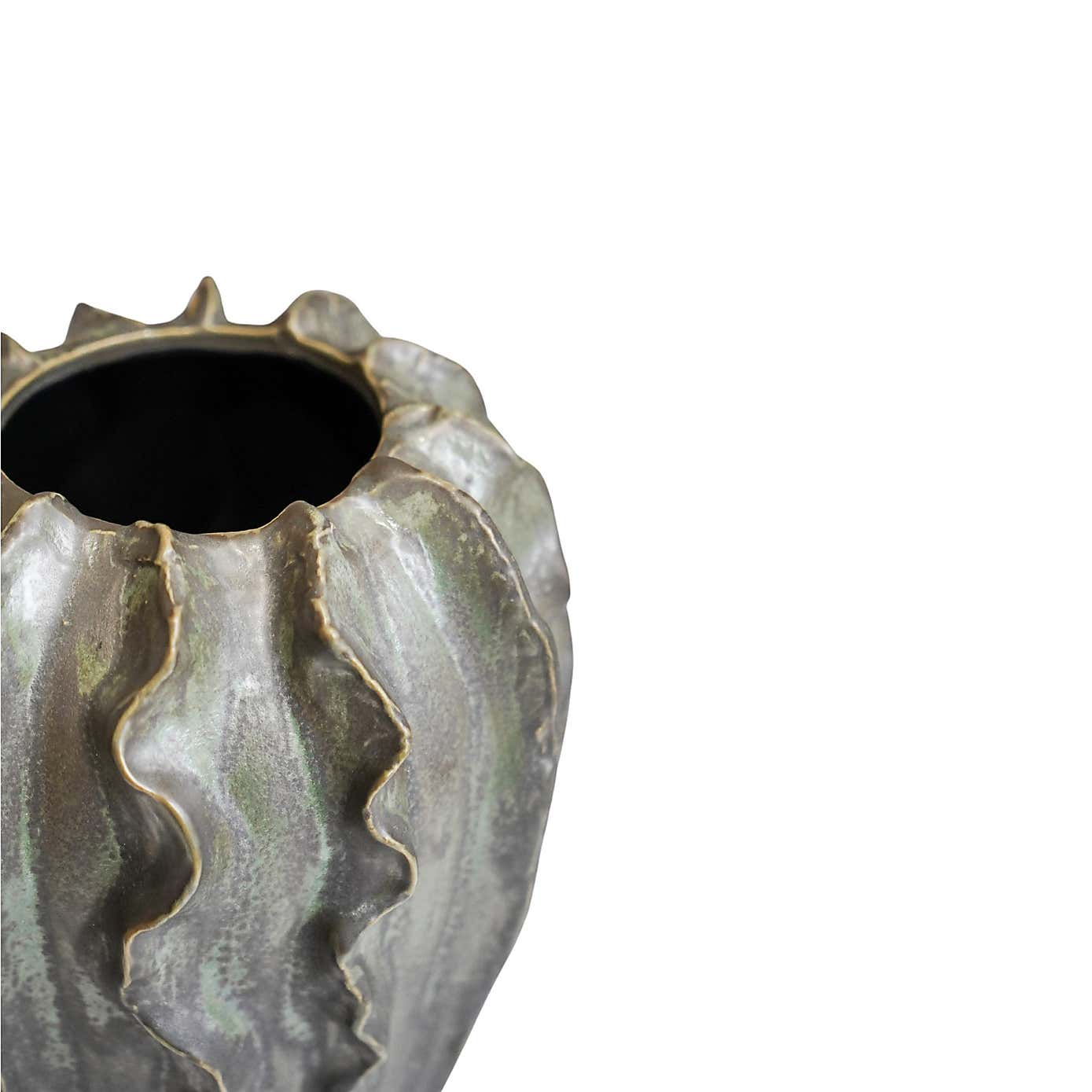 Scarlet Coral Reef Ceramic Vase