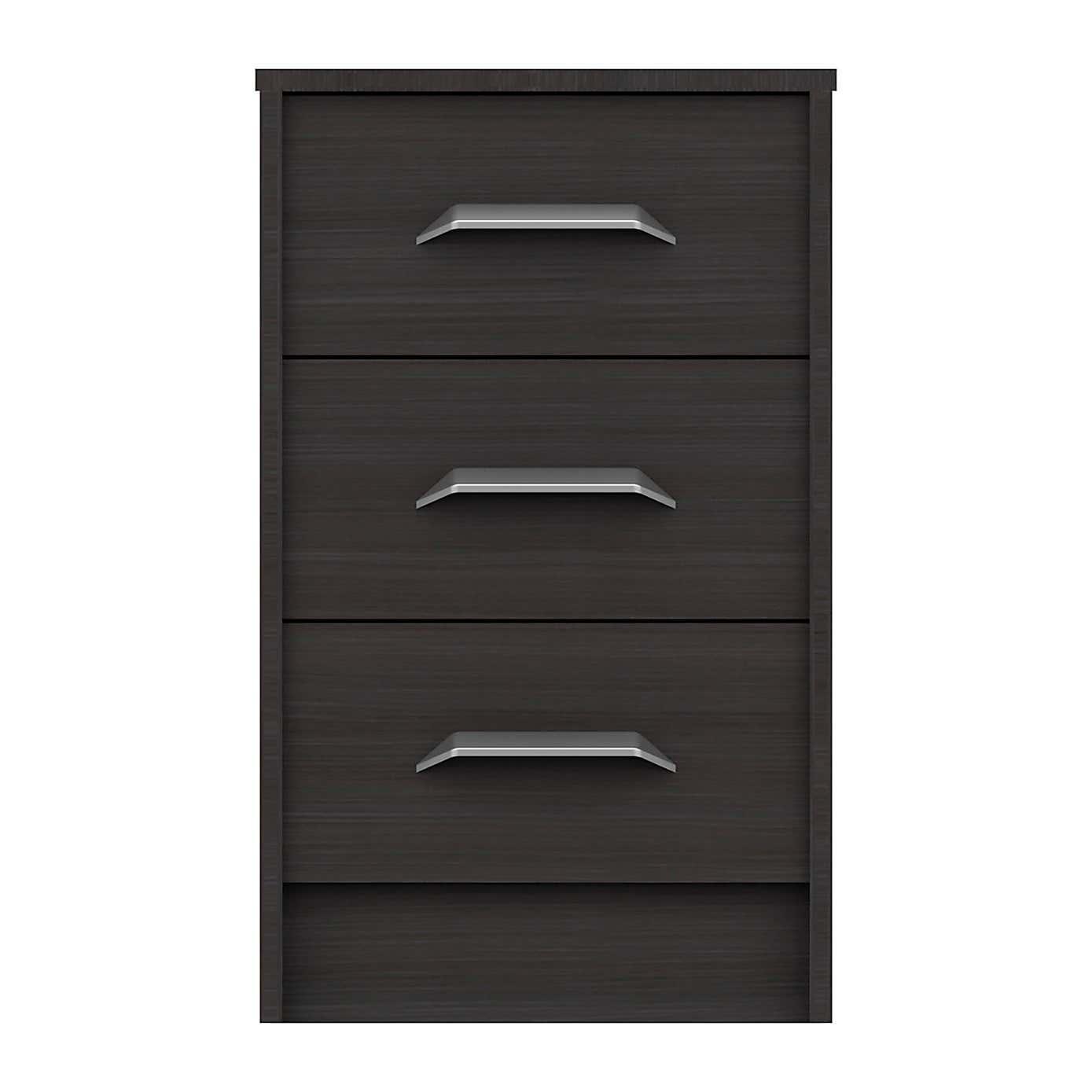 Florrie 3 Drawer Bedside Table