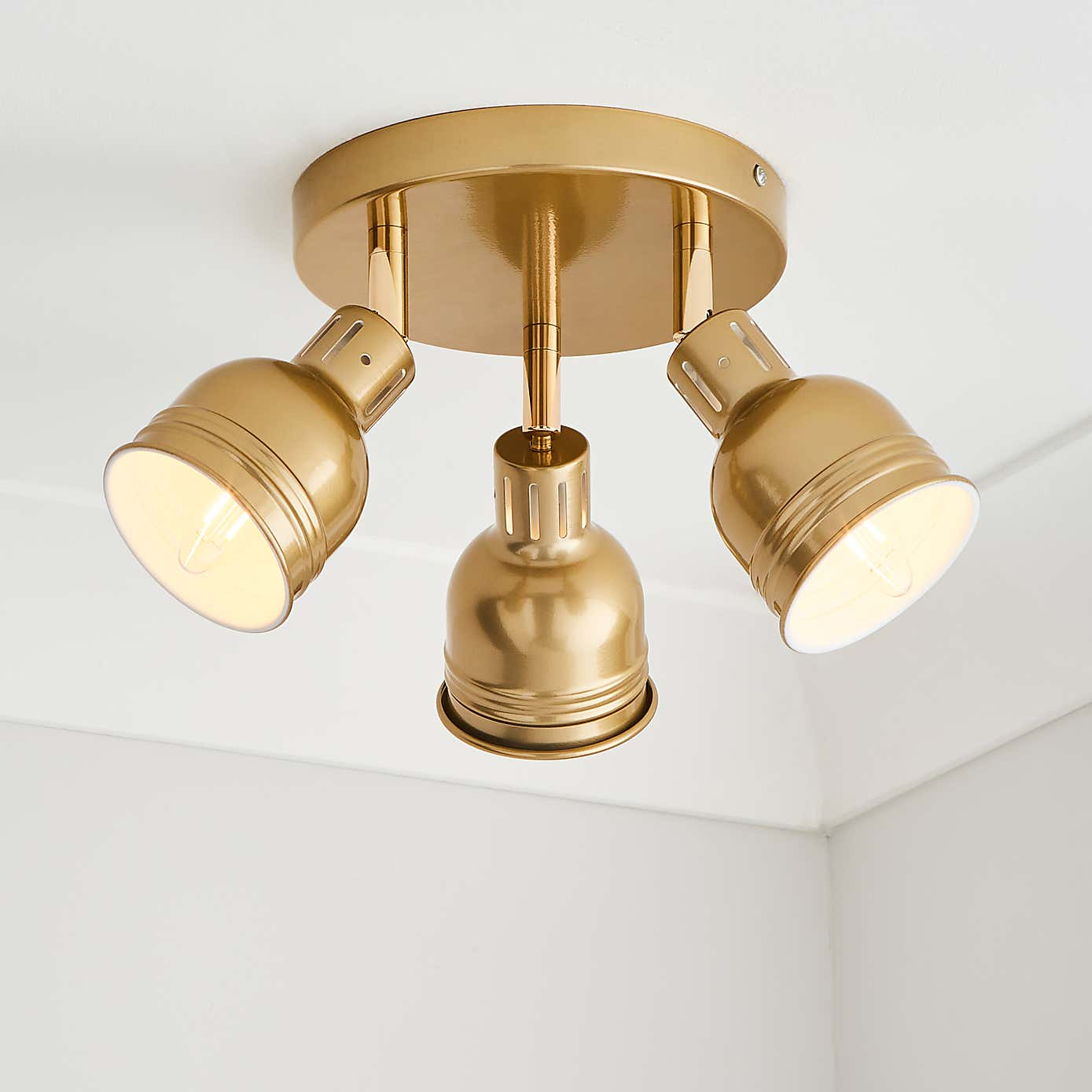 Issac 3 Light Semi Flush Ceiling Fitting