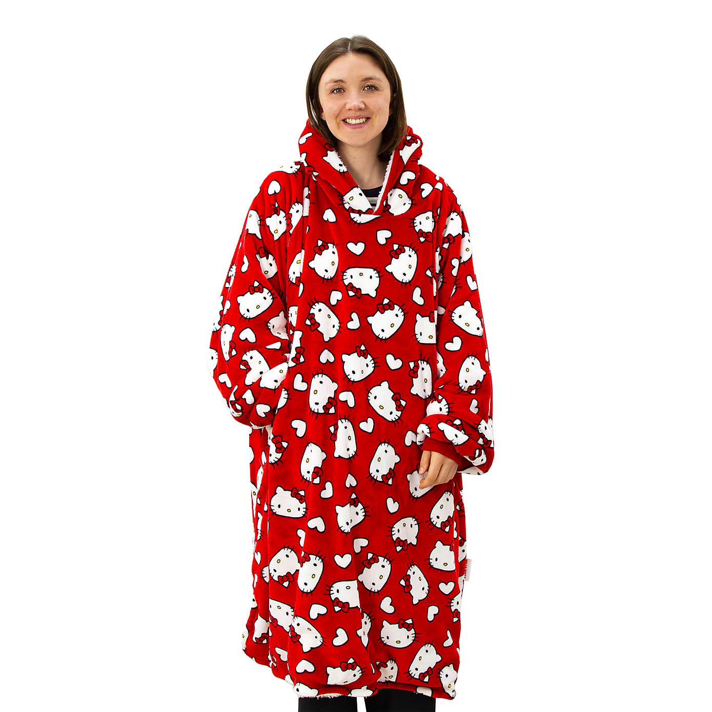 Hello Kitty Love Hearts Hugzee Blanket Hoodie