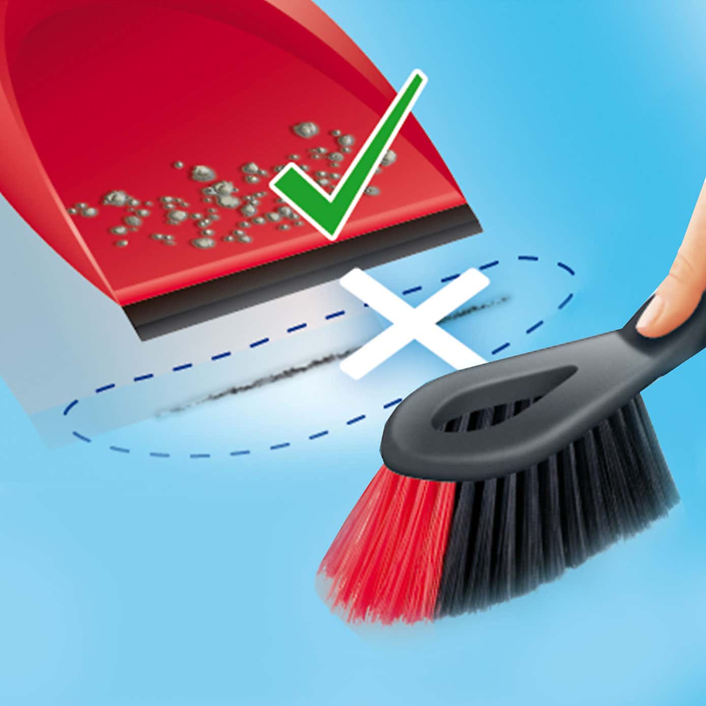 Vileda 2in1 Dustpan & Brush Set