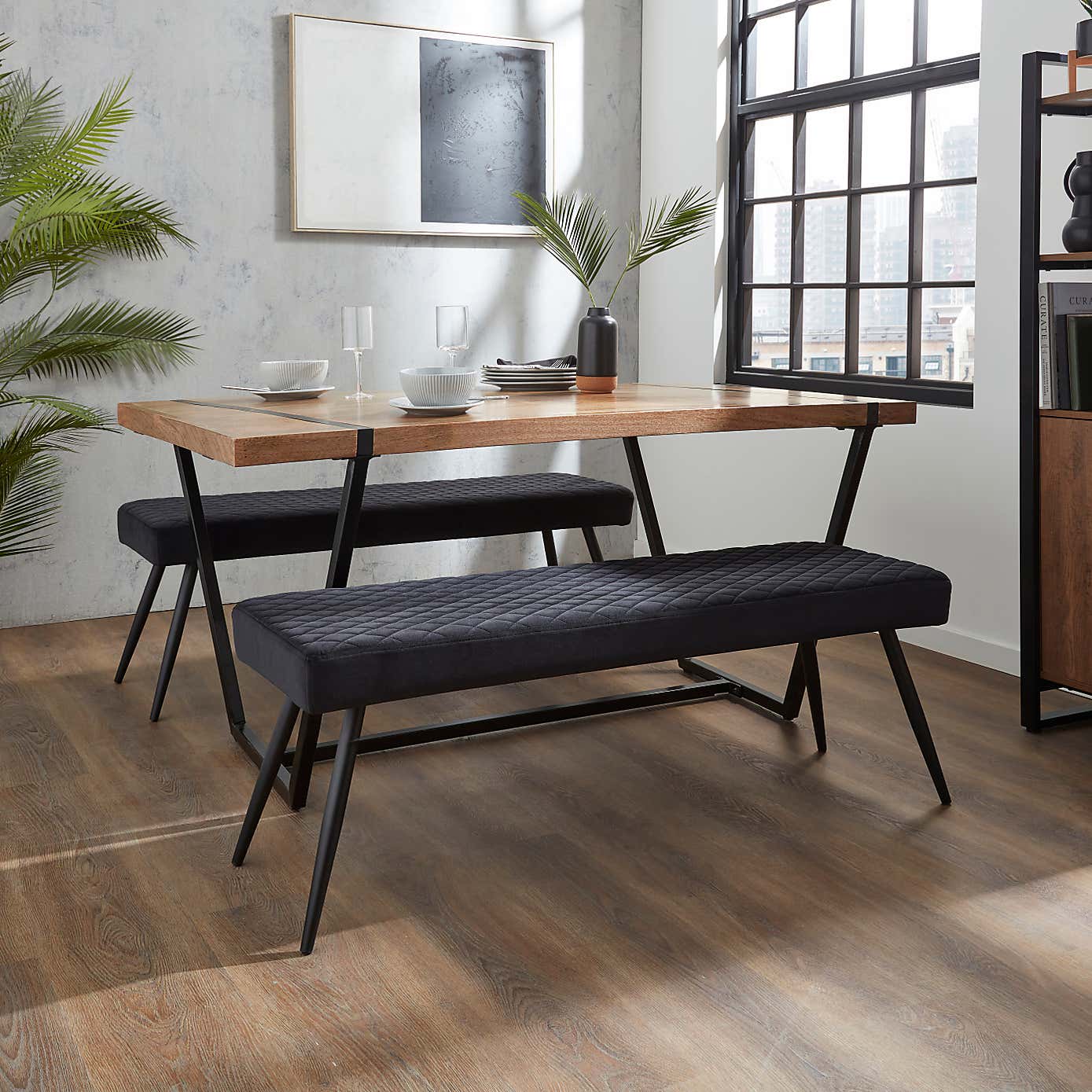 Montreal Dining Bench Velvet