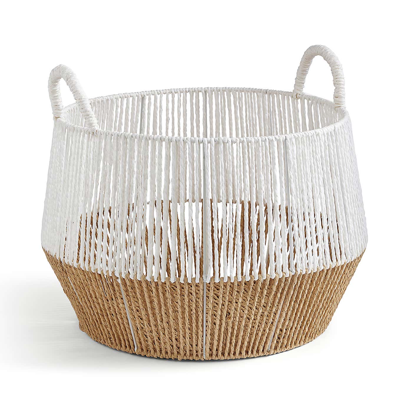 Block Colour Hand Knitted Storage Basket