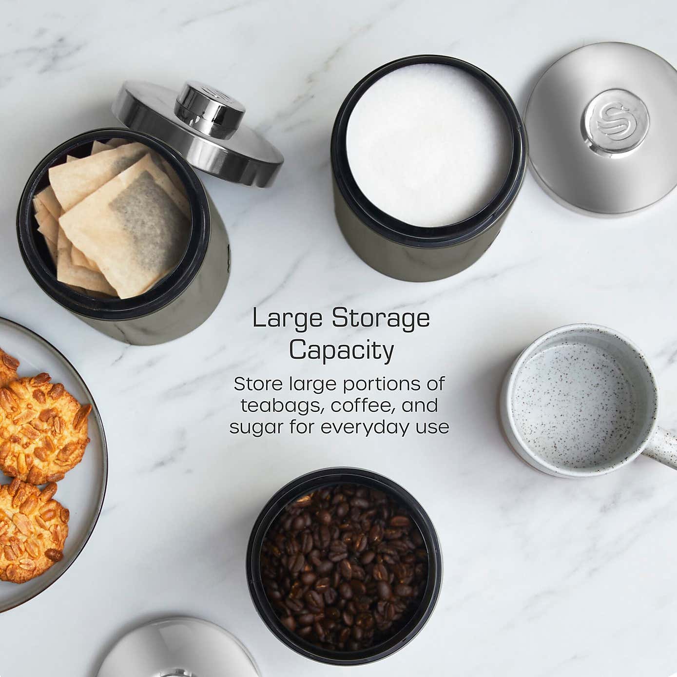 Swan Townhouse Set of 3 Canisters