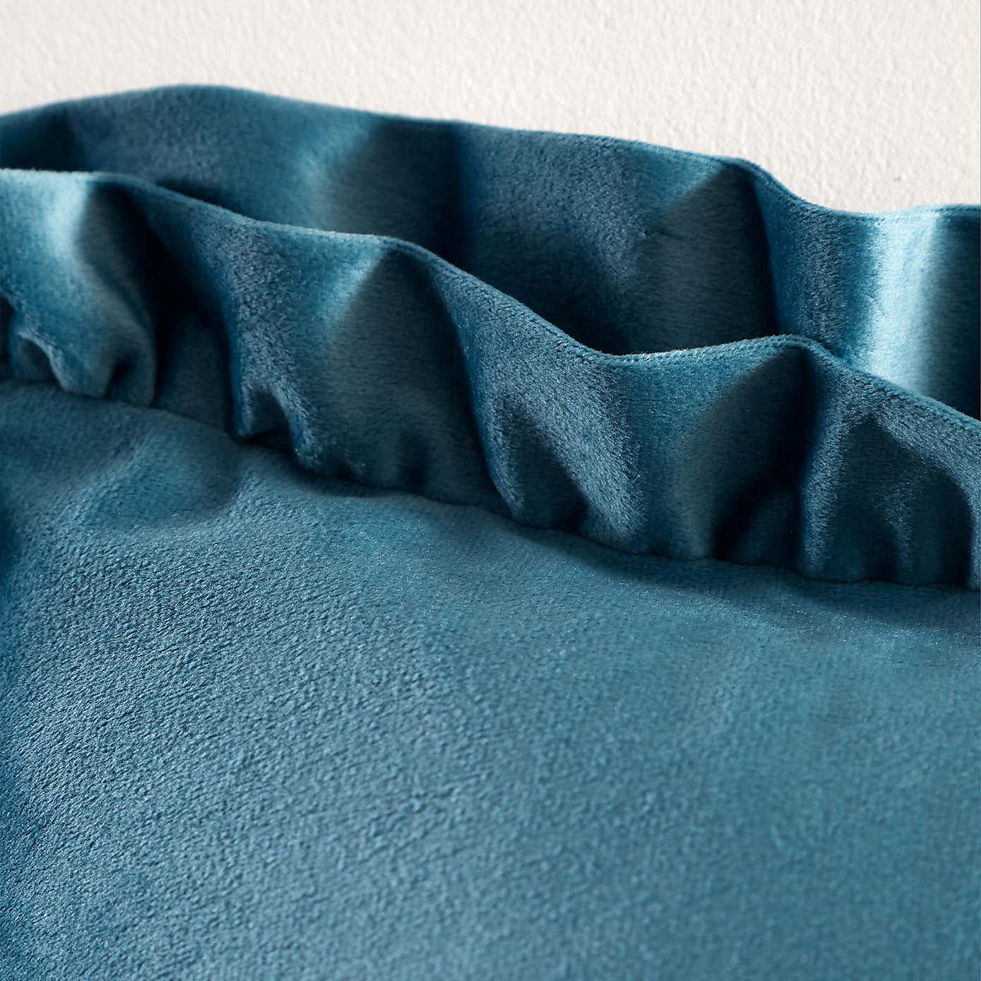 Catherine Lansfield So Soft Velvet Touch Double Frill Square Cushion