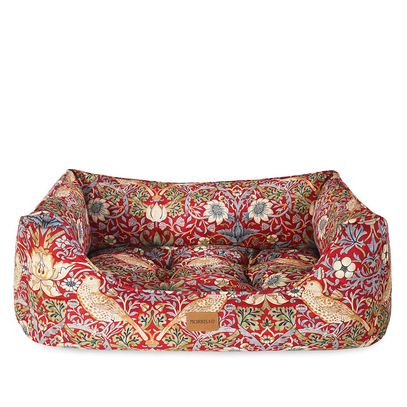 Morris & Co Strawberry Thief Pet Box Bed