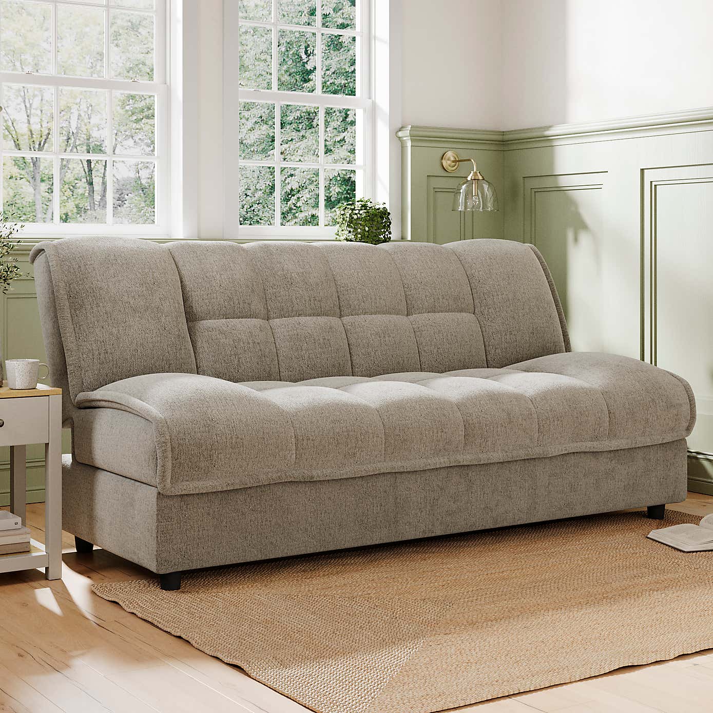 Emery Squish Soft Chenille Clic Clac Storage Sofa Bed