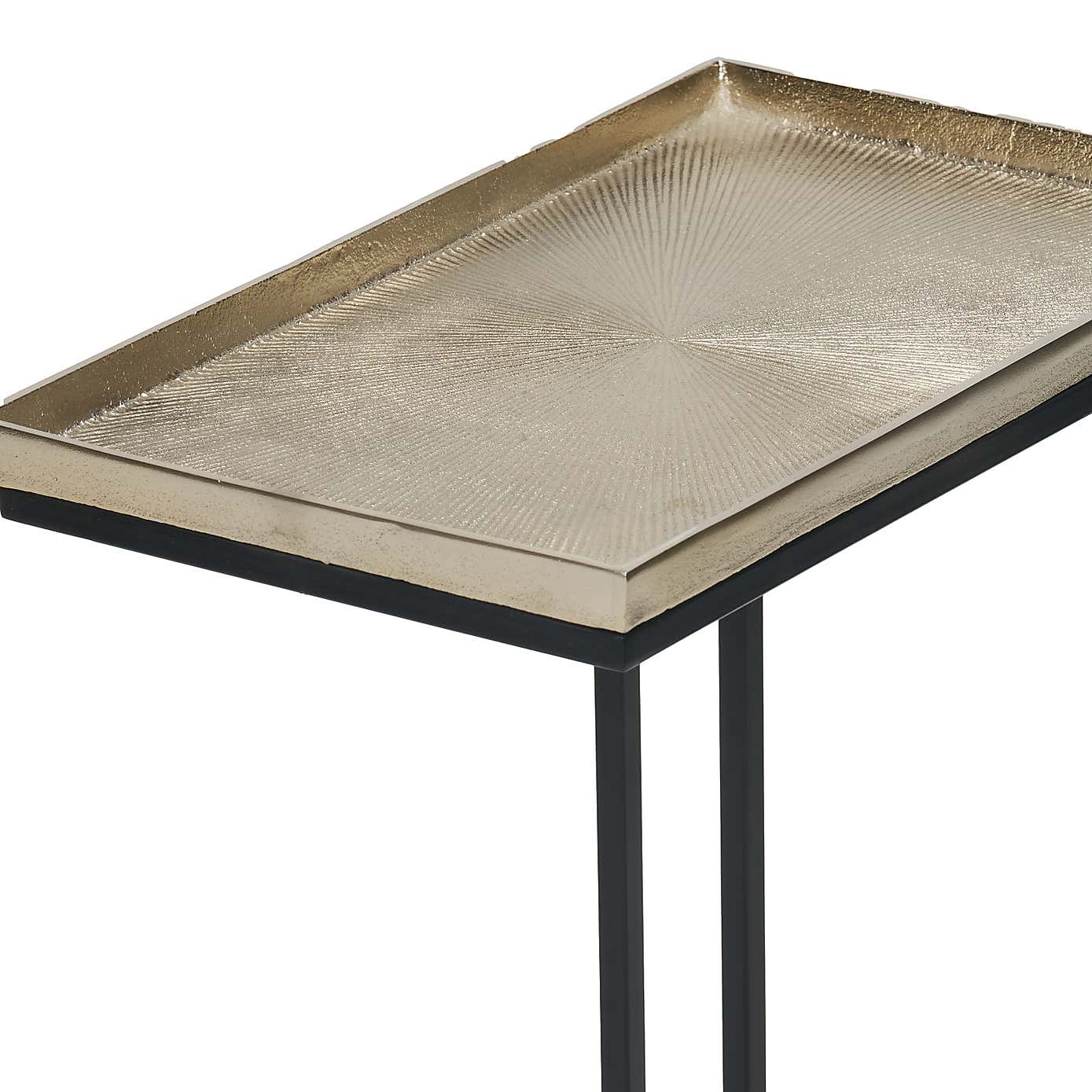 Franklin Supper Side Table, Gold Cast