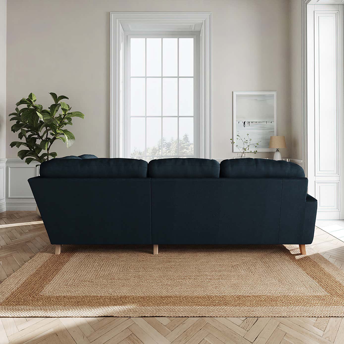 Martha Matte Plush Velvet Full Corner Sofa
