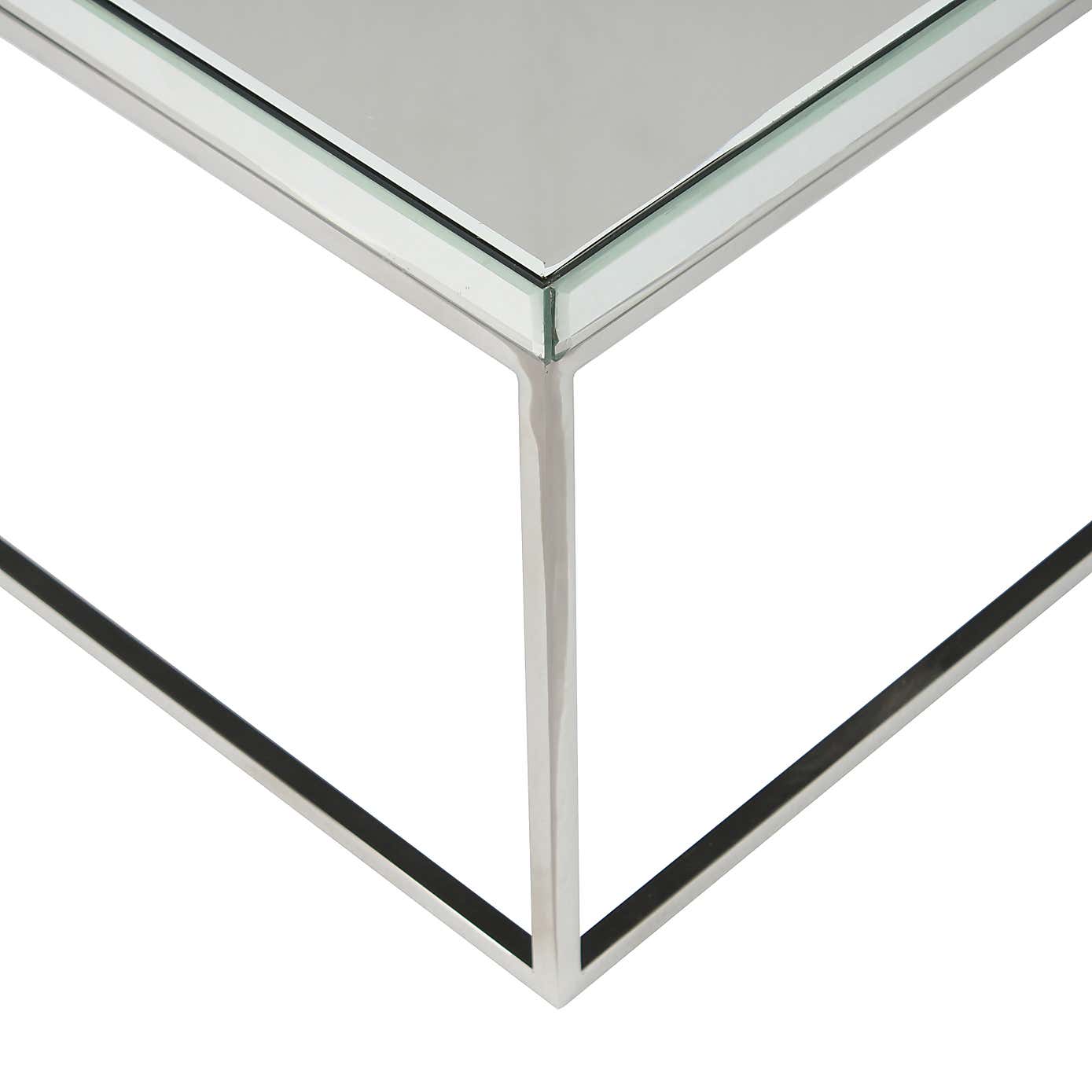 Elysee Square Coffee Table, Mirrored Glass