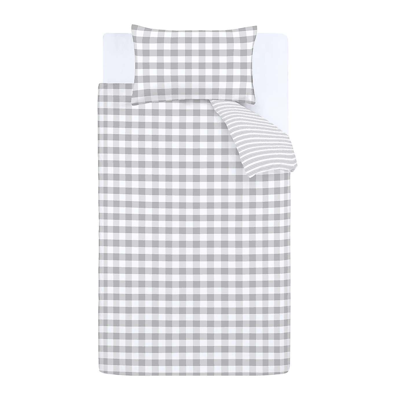 Bianca Check Stripe 100% Cotton Fitted Sheet