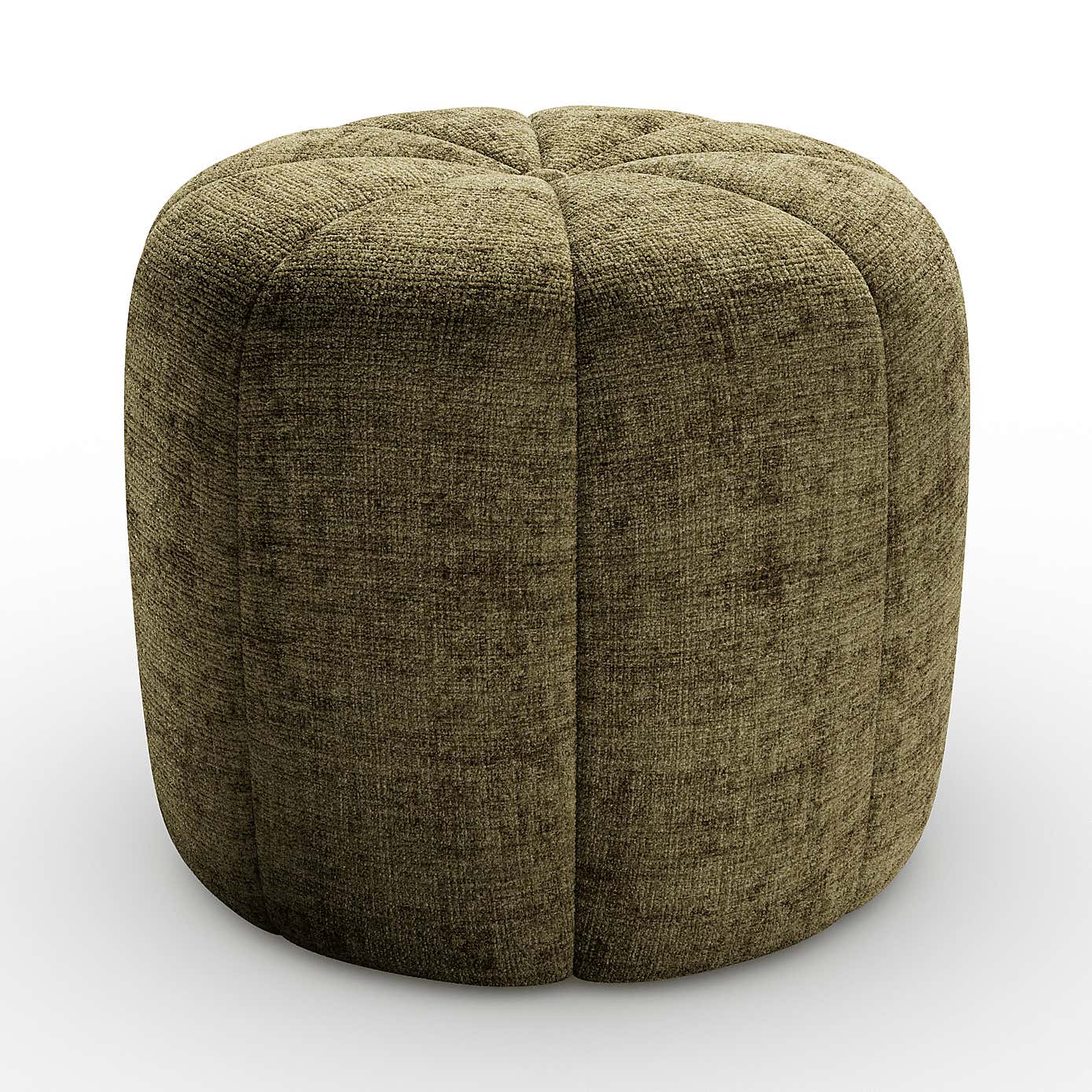 Pumpkin Distressed Chenille Footstool