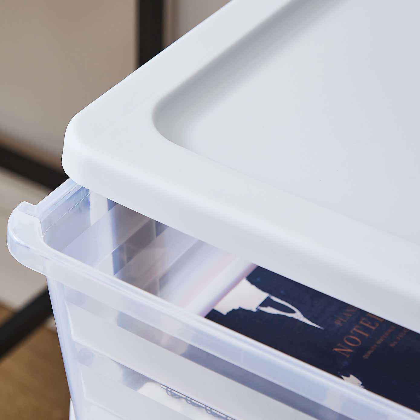 Plastic 4 Drawer Storage Tower Unit