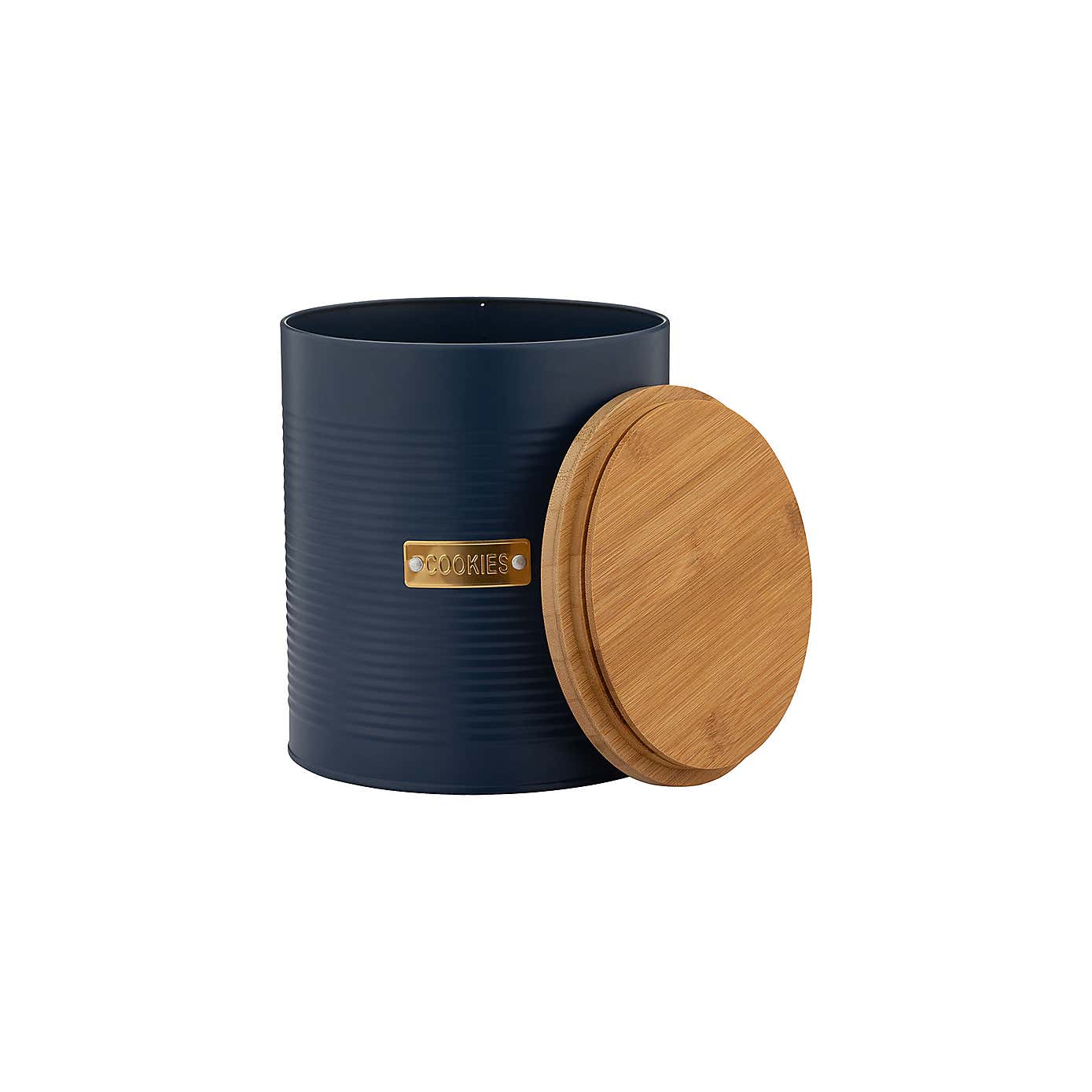 Typhoon Otto Round Navy Biscuit Tin