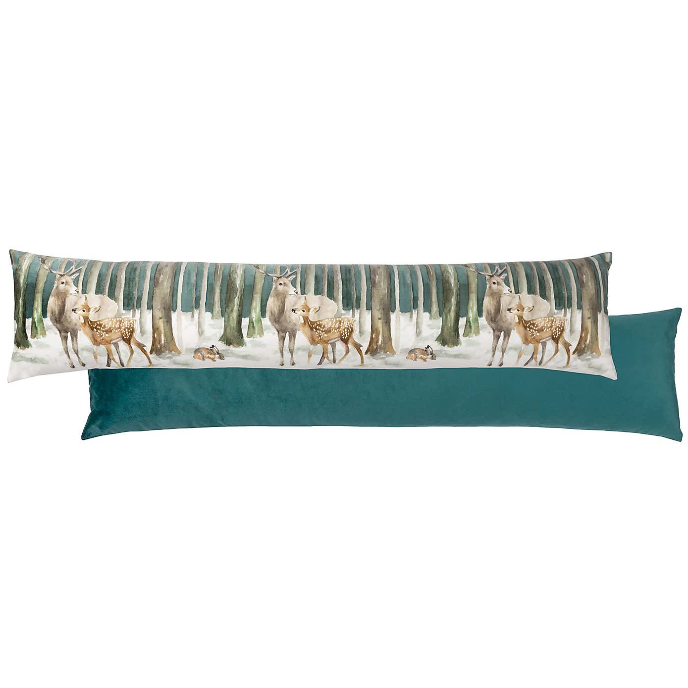 Evans Lichfield Stag Scene Teal Draught Excluder