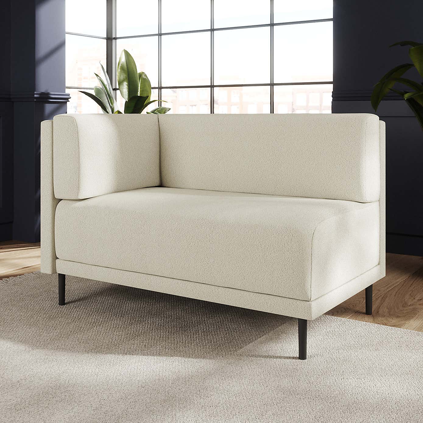 Mae Corner Dining Bench, Boucle