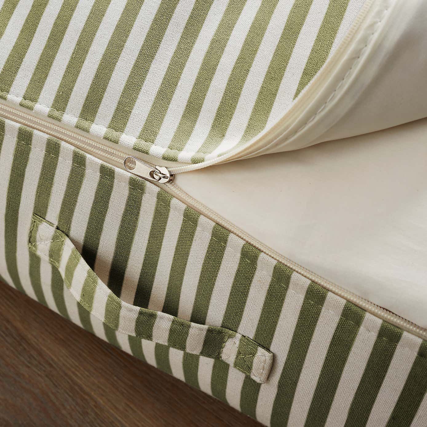 Striped Underbed Storage Storage Bag