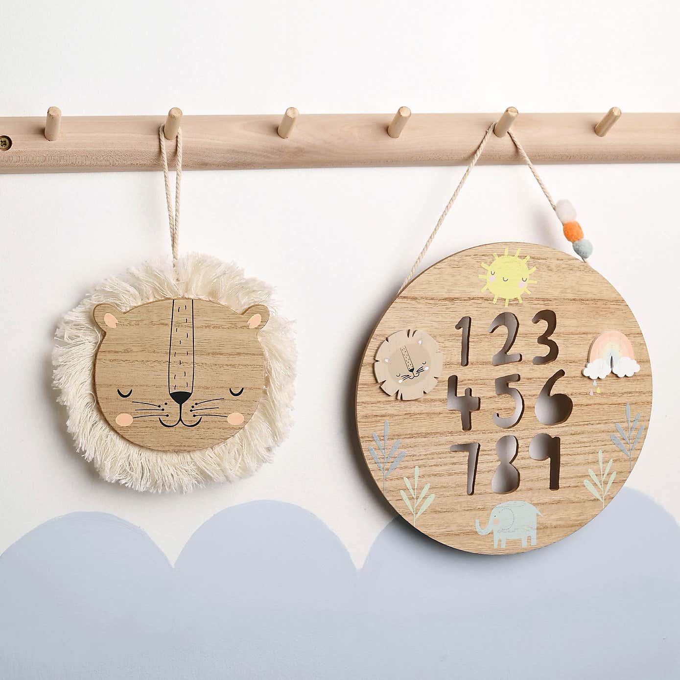 Petit Cheri Numbers Hanging Plaque