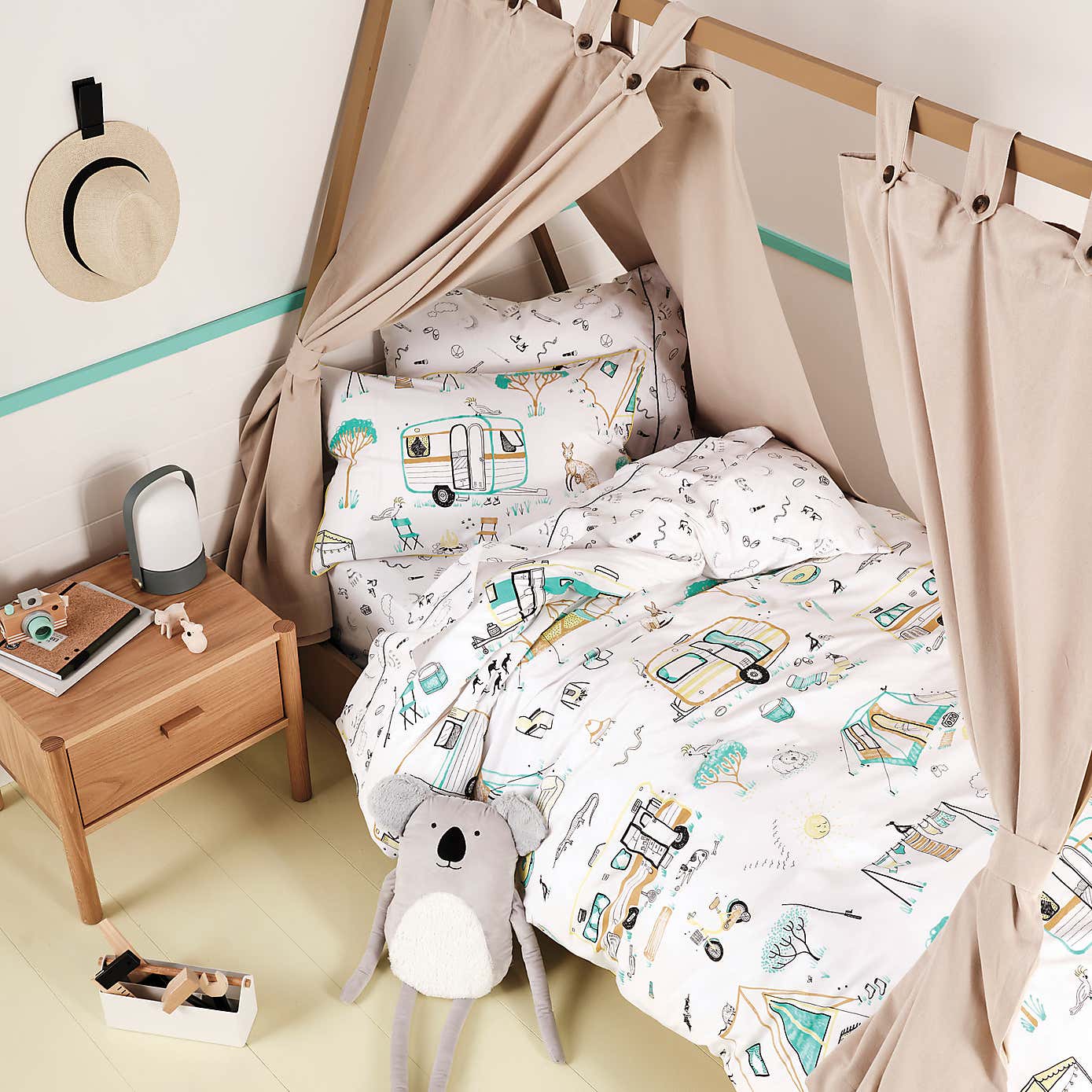 Linen House Kids Down By The River 100% Cotton Duvet Cover & Pillowcase Set