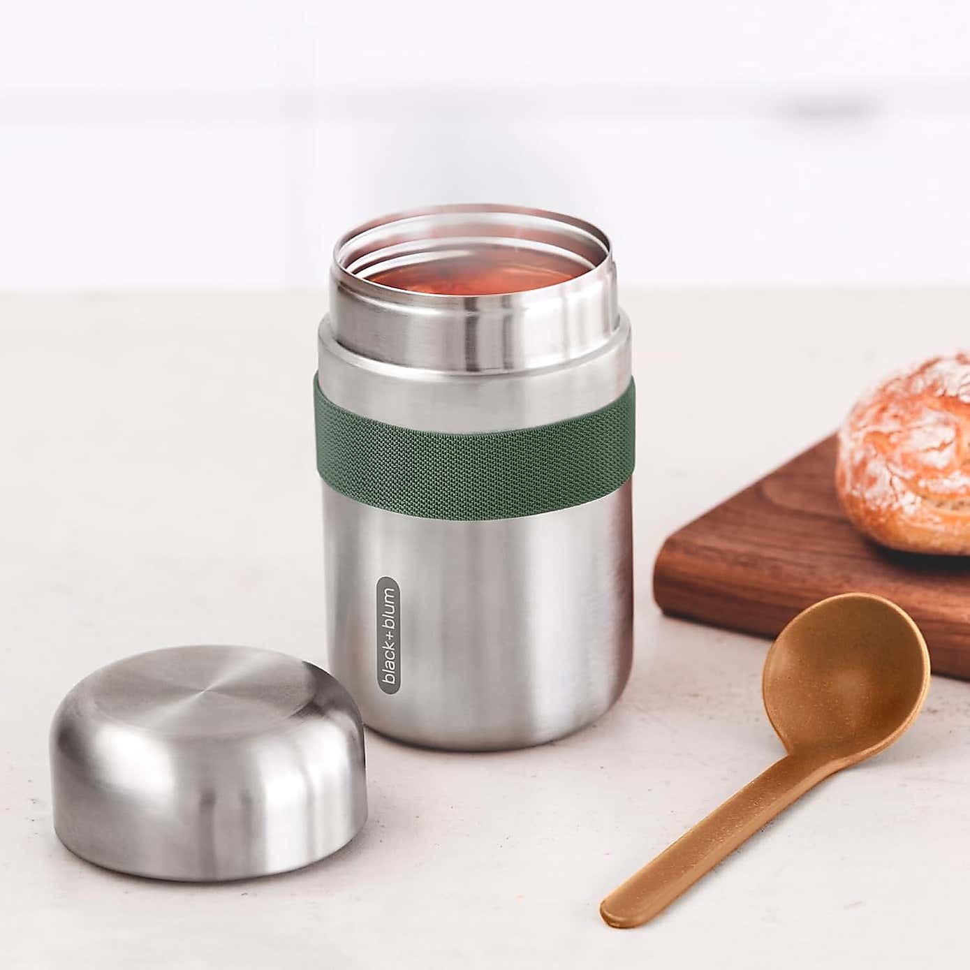 Black and Blum Food Flask