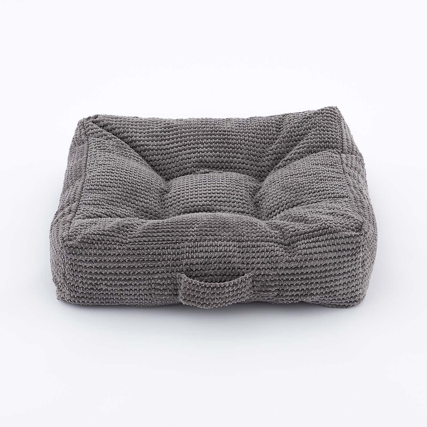 Jenson Stitched Floor Cushion Charcoal