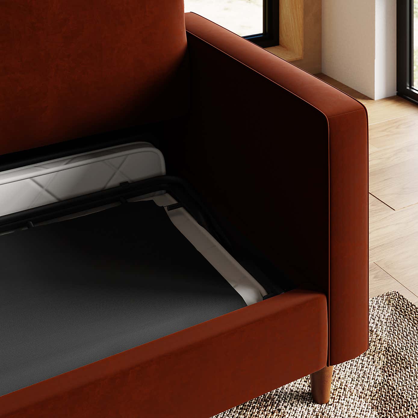 Zoe Casual Sit Velvet 3 Seater Sofa Bed