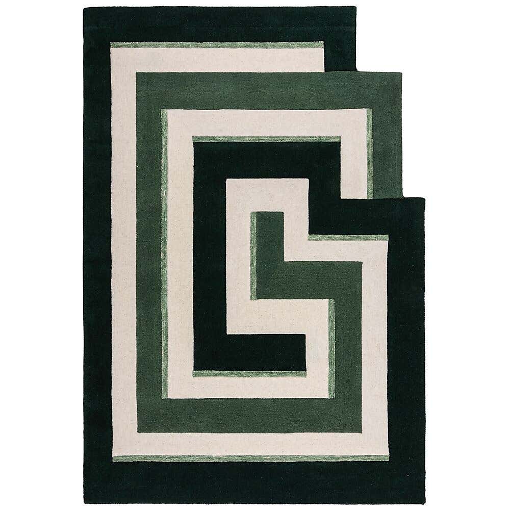 Maze Illusion Wool Rug