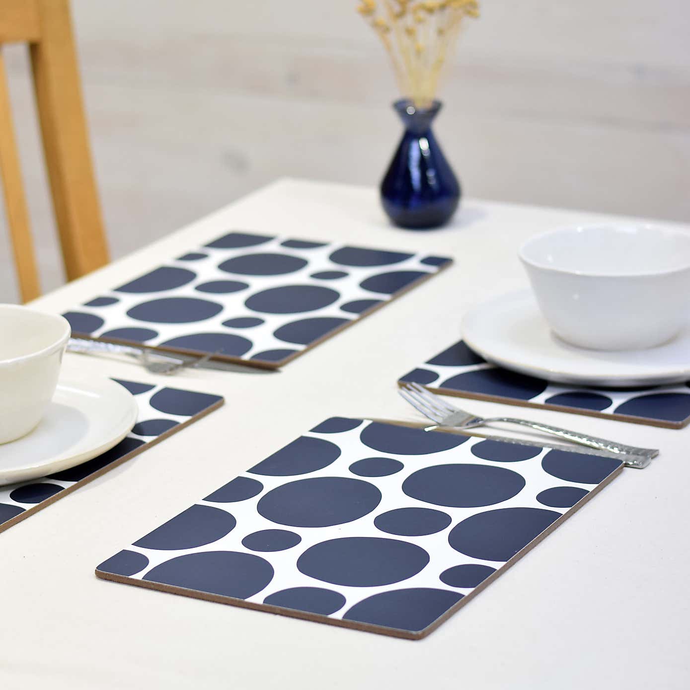 Pack of 4 Modern Spot Corkback Placemats