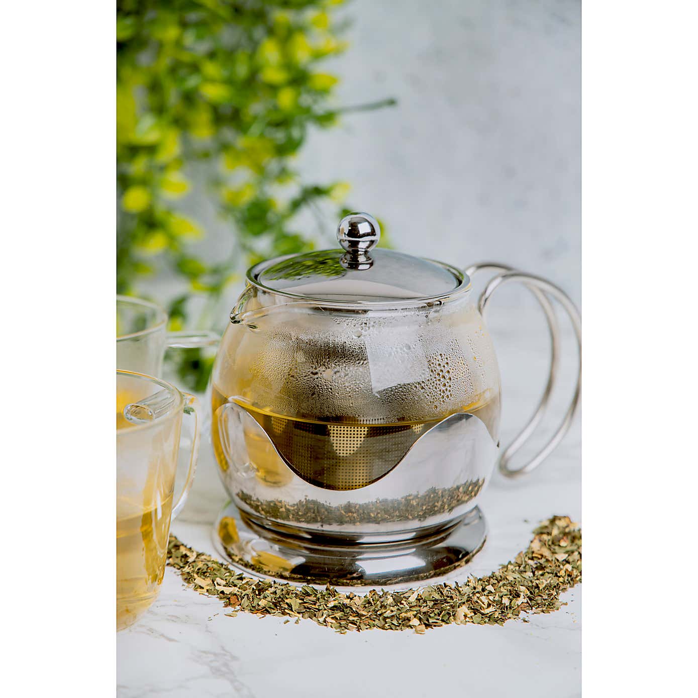 La Cafetiere 2 Cup Glass Teapot with Silver Infuser