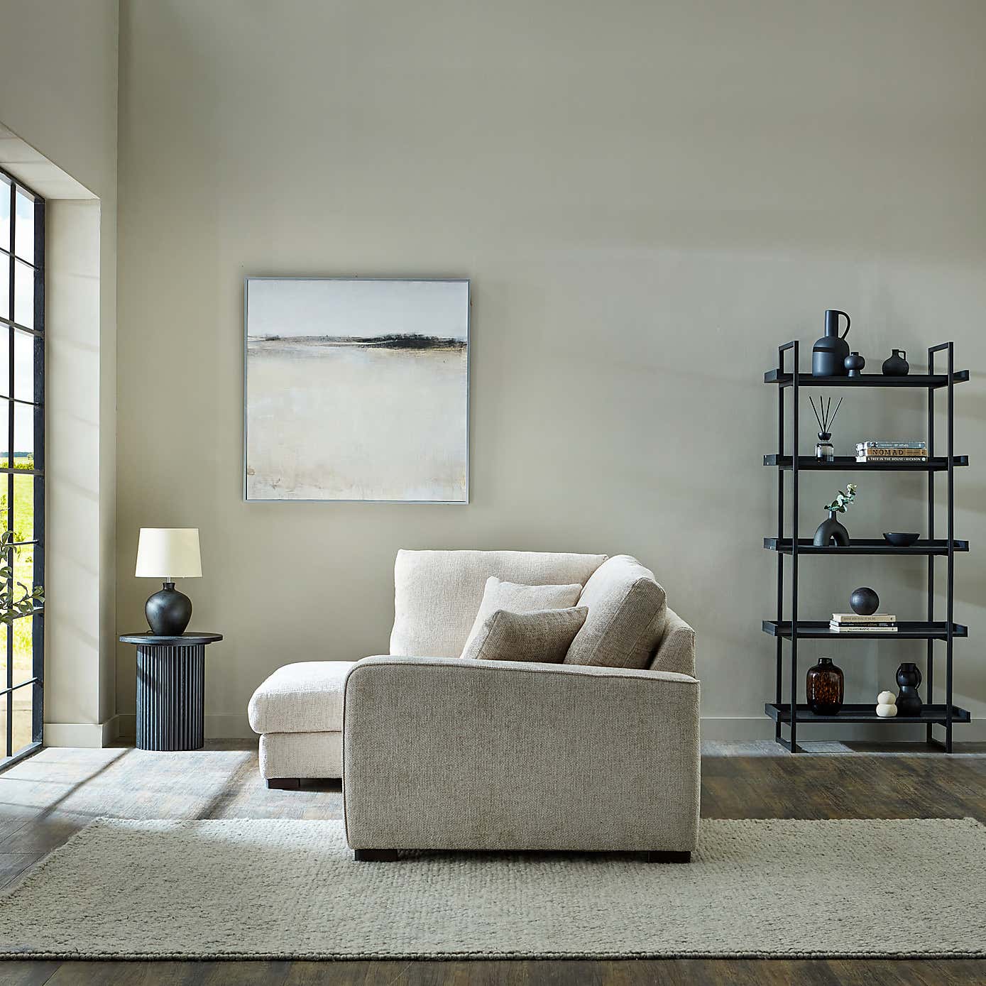 Carson Chunky Chenille Right Hand Corner Sofa