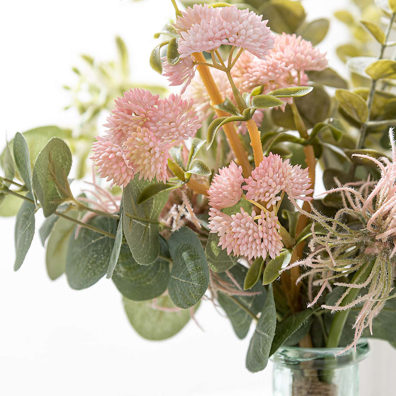 Artificial Mimosa and Achillea Bouquet