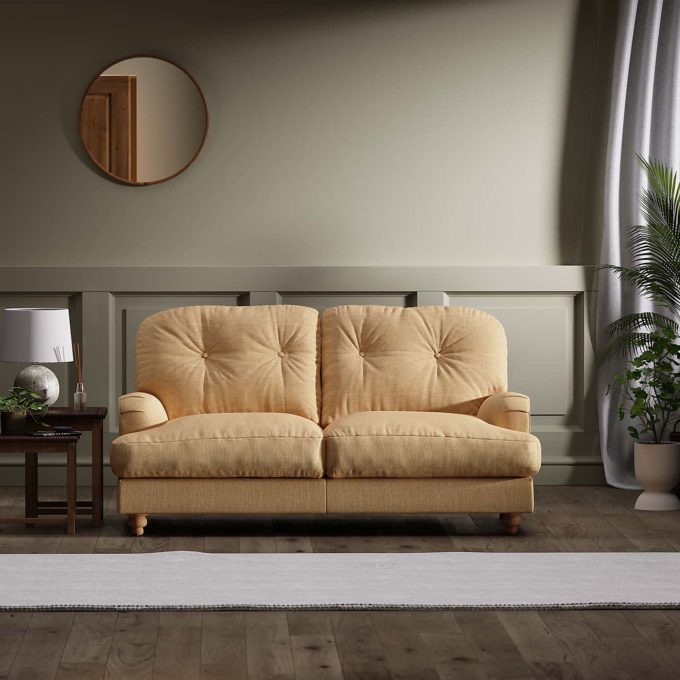 Martha Faux Linen 2 Seater Sofa