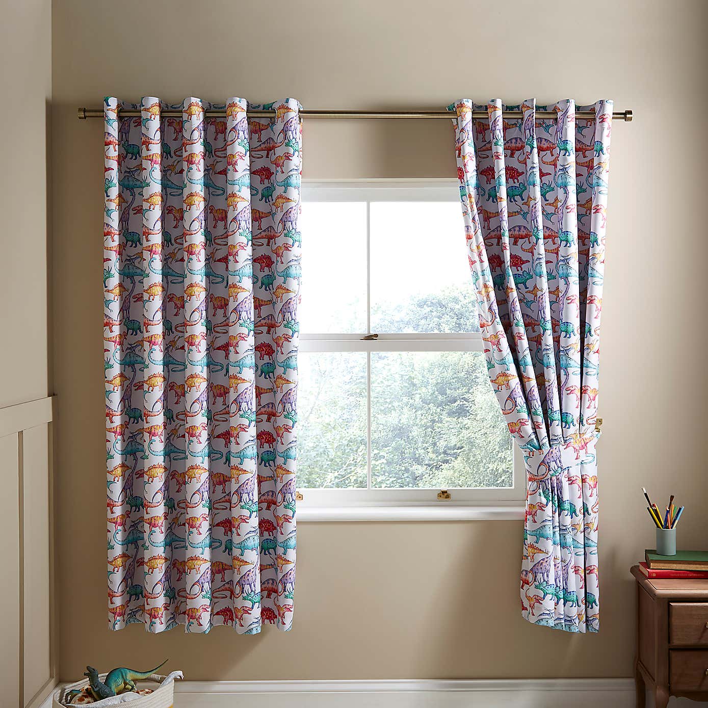 Dinosaurs Gallery Eyelet Curtains