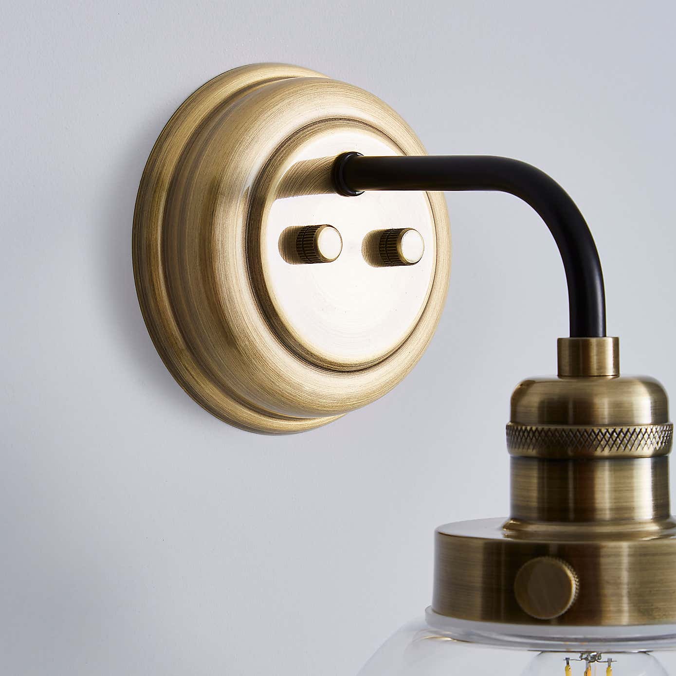 Broden Bathroom Wall Light Antique Brass