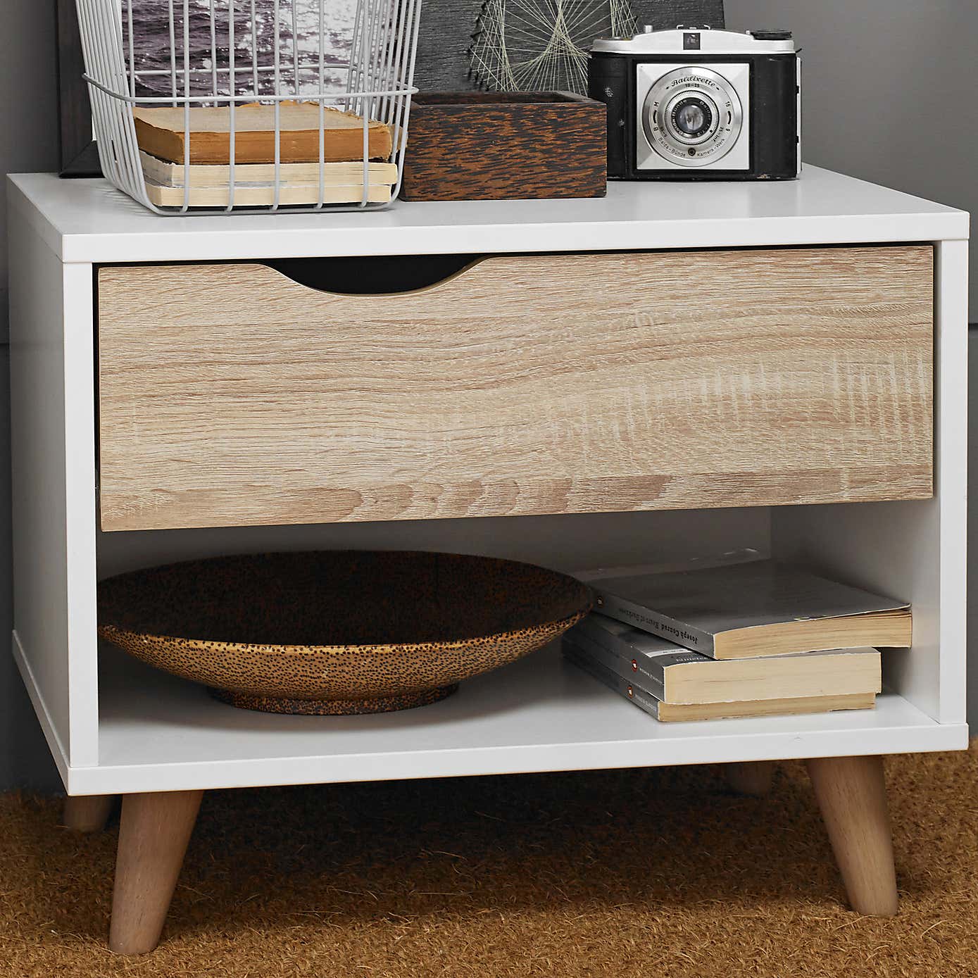 Stockholm 1 Drawer Bedside Cabinet