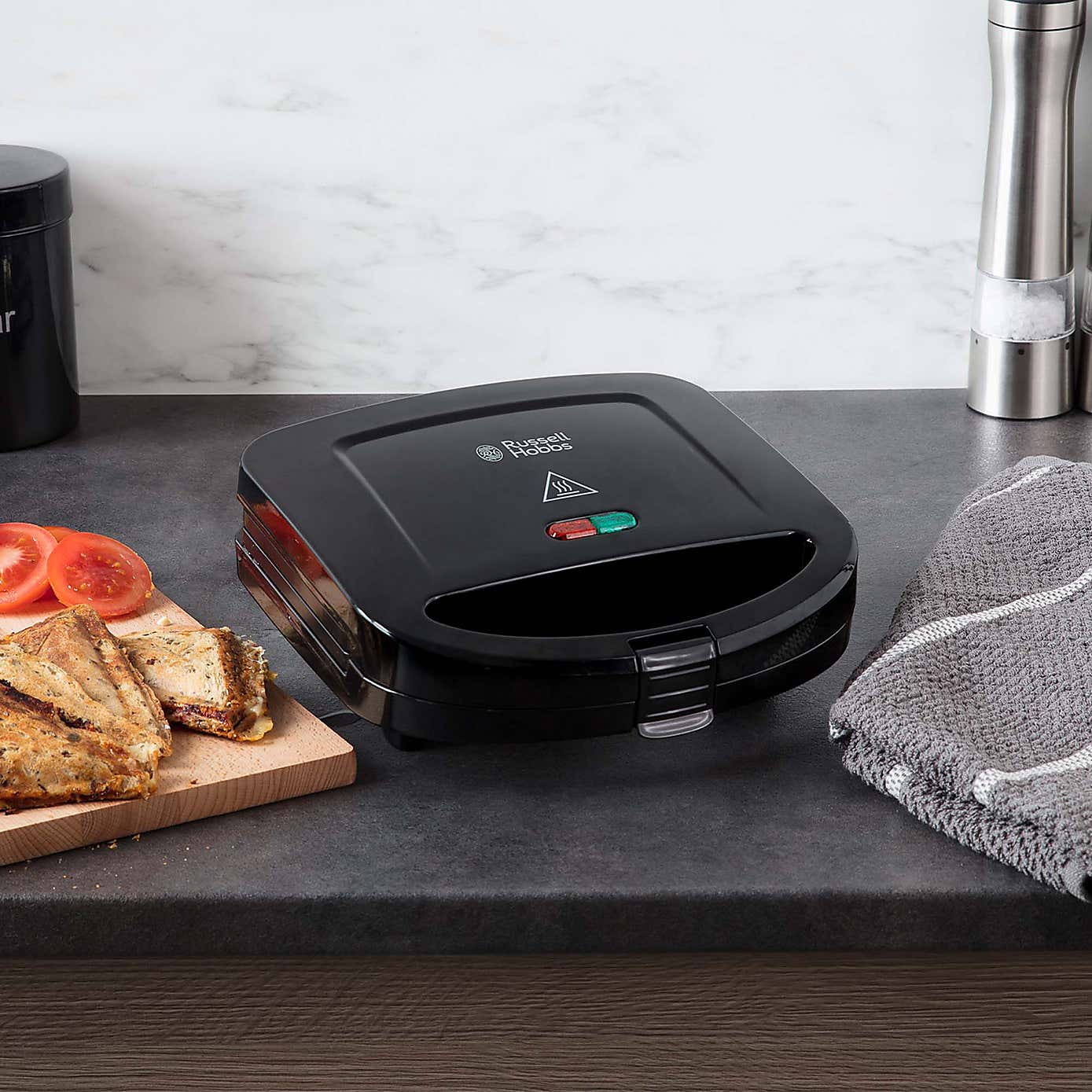 Russell Hobbs 2 Portion Black Sandwich Maker