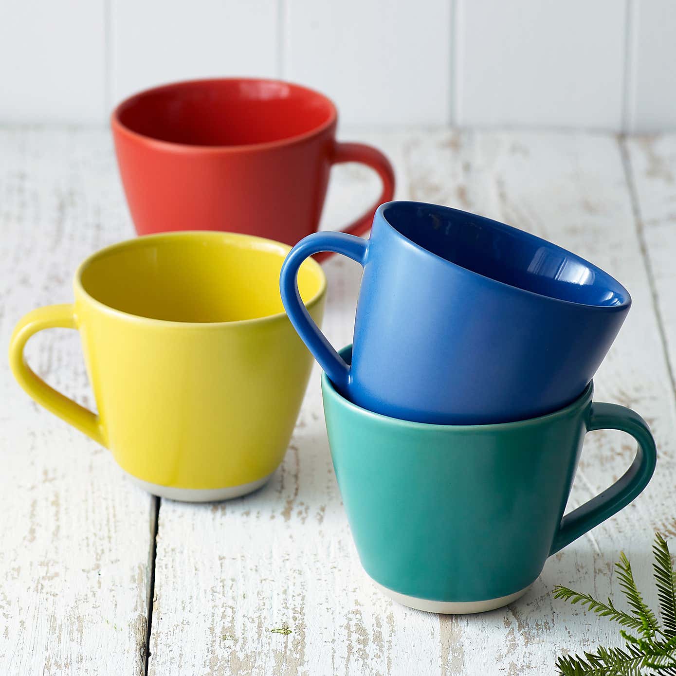 Set of 2 Sur La Table Colour Me Happy Mugs