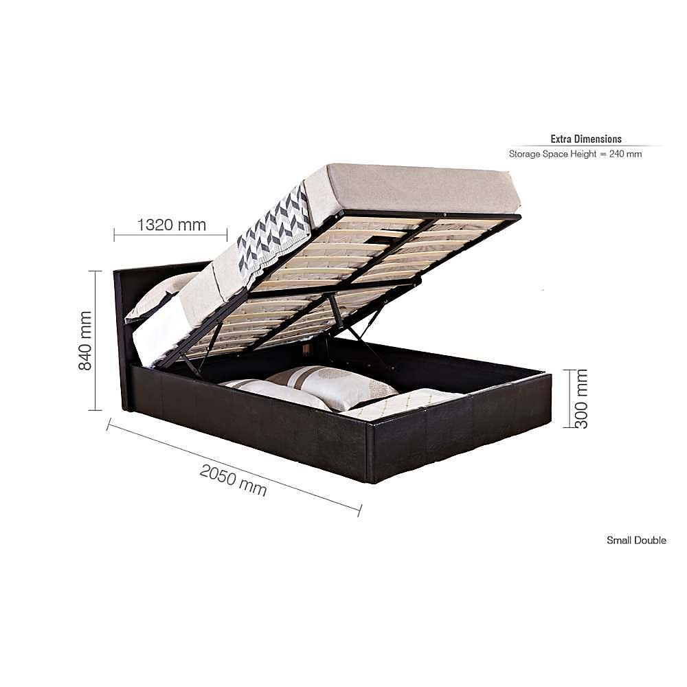 Berlin Faux Leather Ottoman Bed Frame