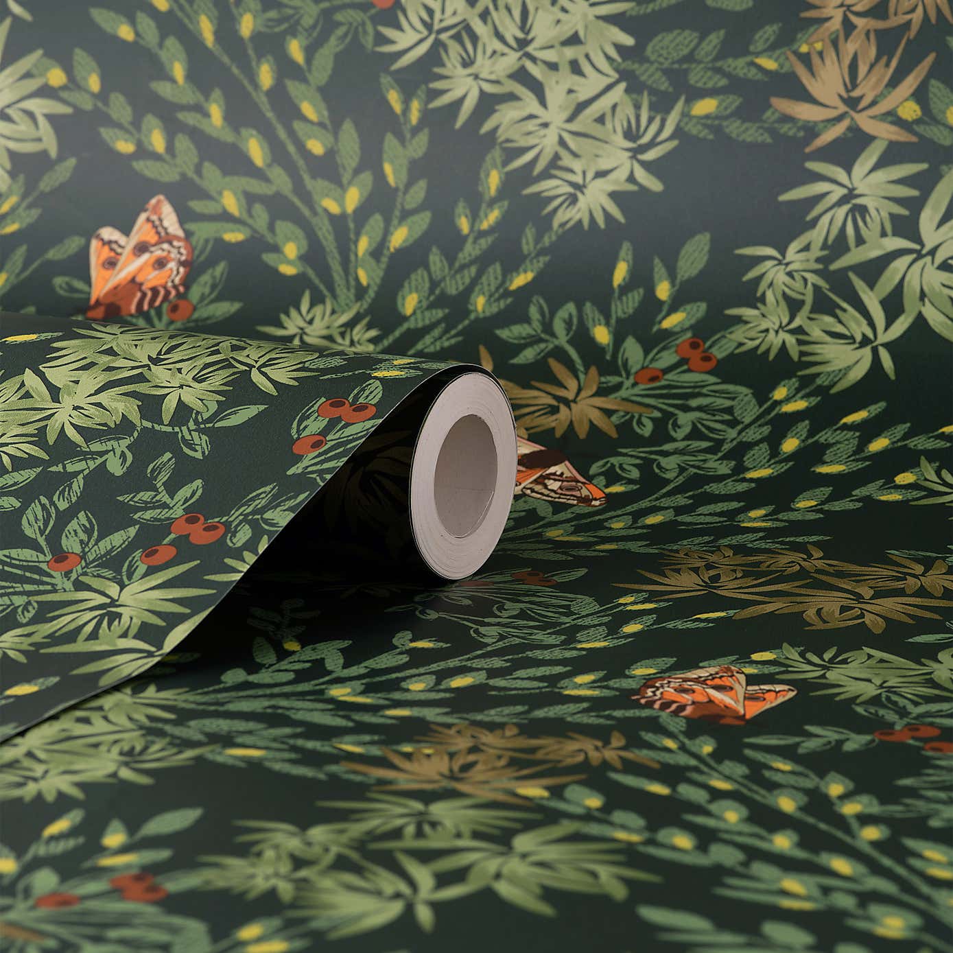 Moorland Moth Wallpaper Green