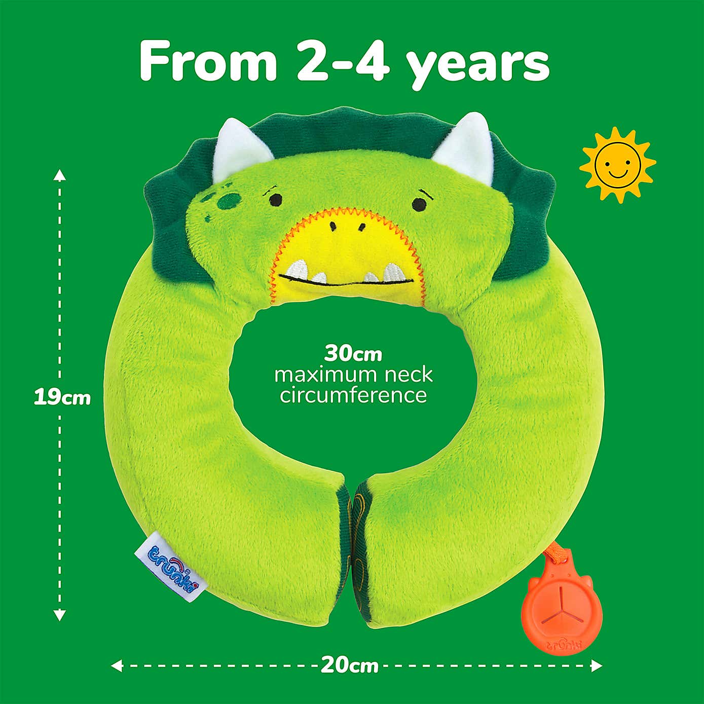 Trunki Yondi Dudley the Dinosaur Travel Pillow