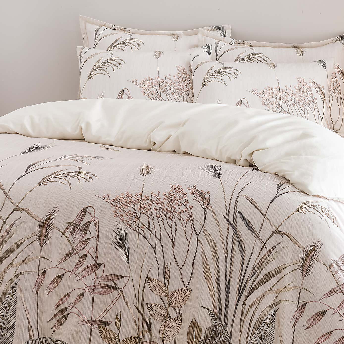 Natural Stems Cotton Duvet Cover & Pillowcase Set