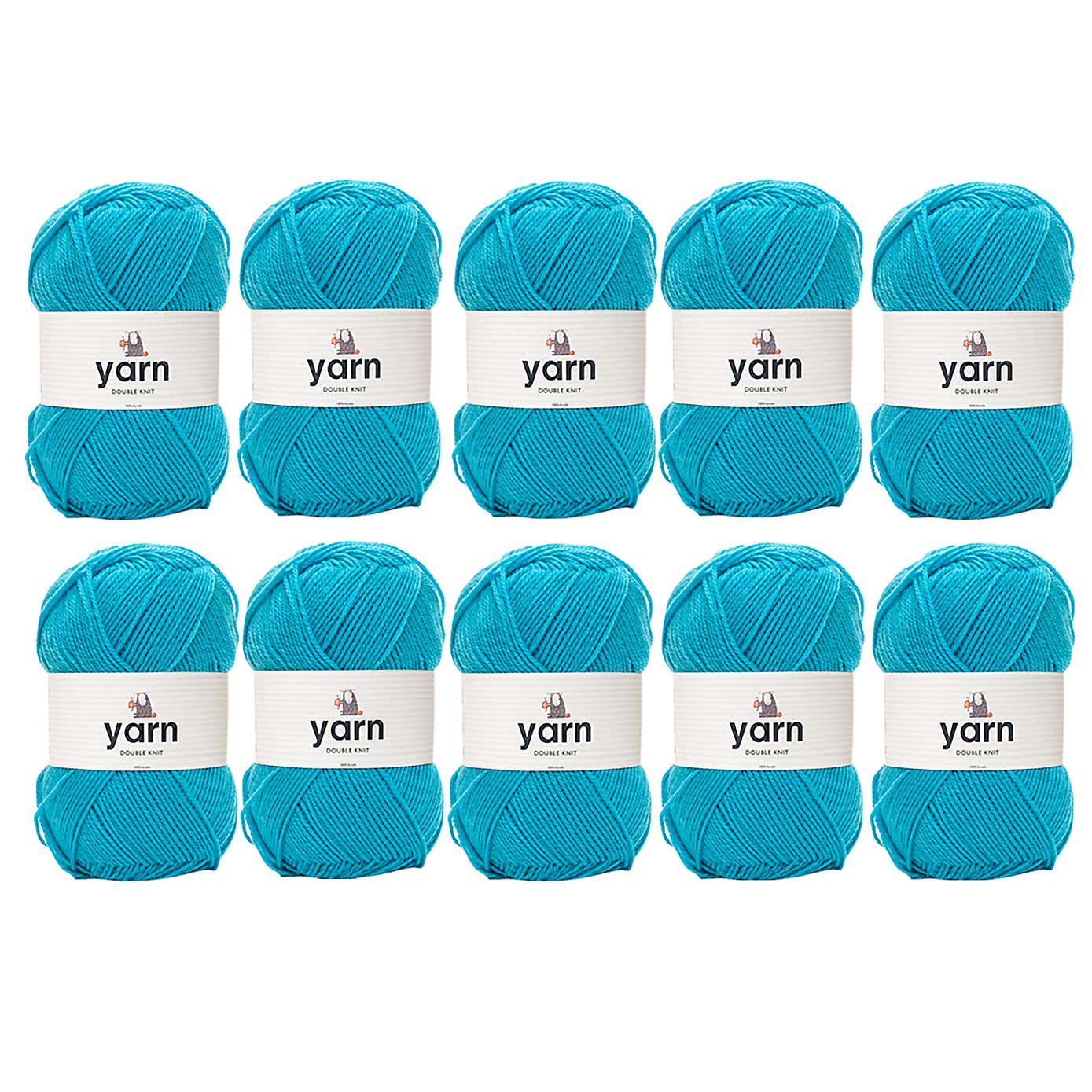 Pack of 10 DK Yarn 100g Balls