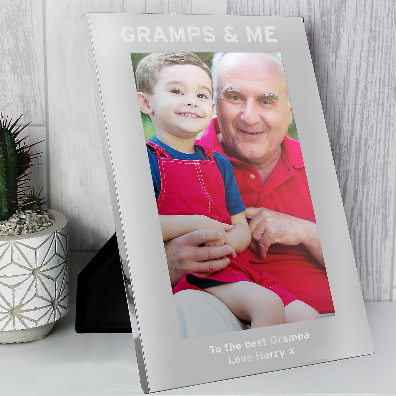Personalised And Me Silver Portrait Photo Frame