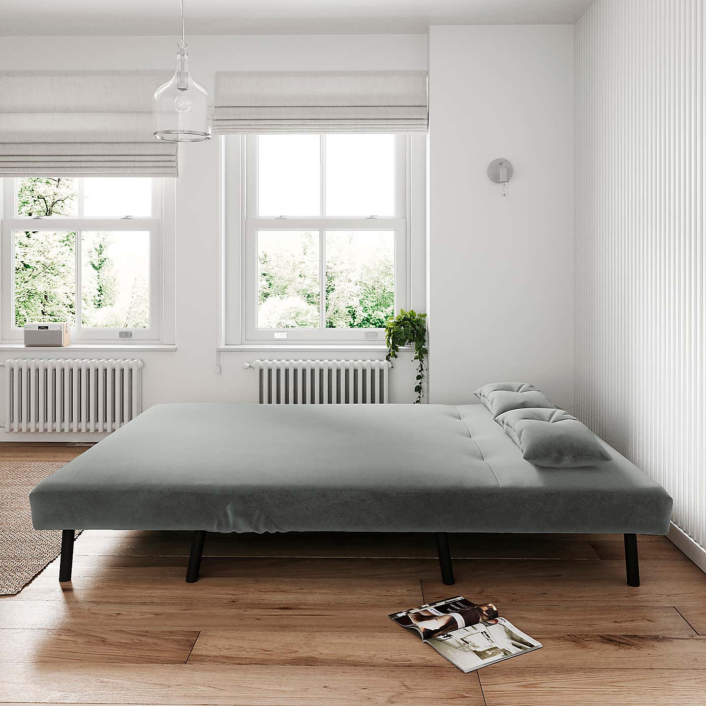 Phoebe Velvet Double Sofa Bed