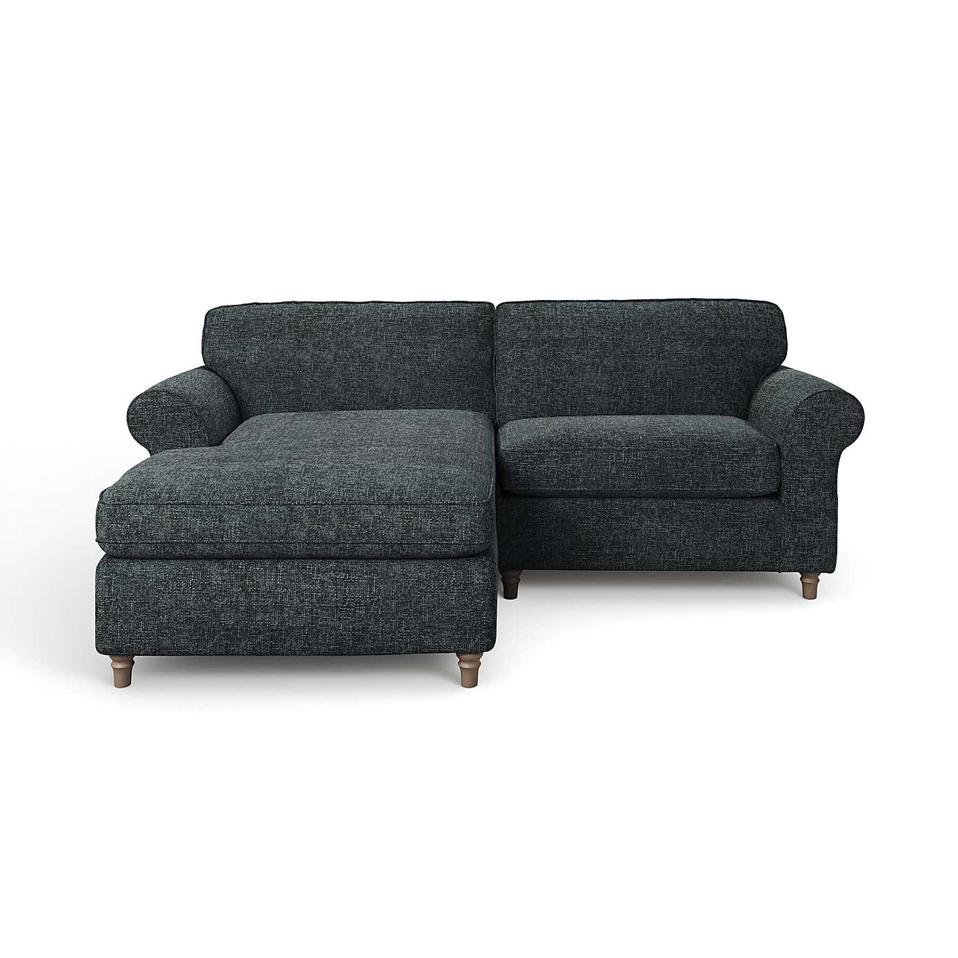 Flori Corner Chaise Sofa, Chunky Chenille