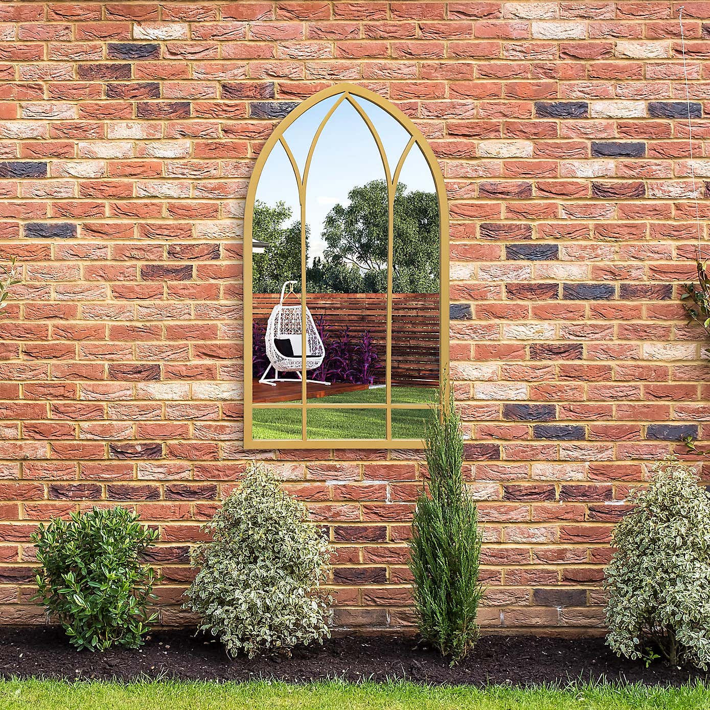 Arcus Window Arched Indoor Outdoor Wall Mirror